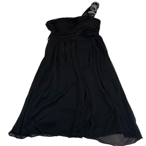 NWT City Triangles Rosette Y2K One Shoulder Black Mini Dress